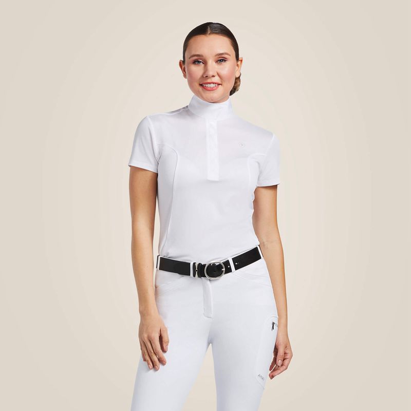 Ariat Aptos Show Shirt Blanche Femme | YHR-98694947