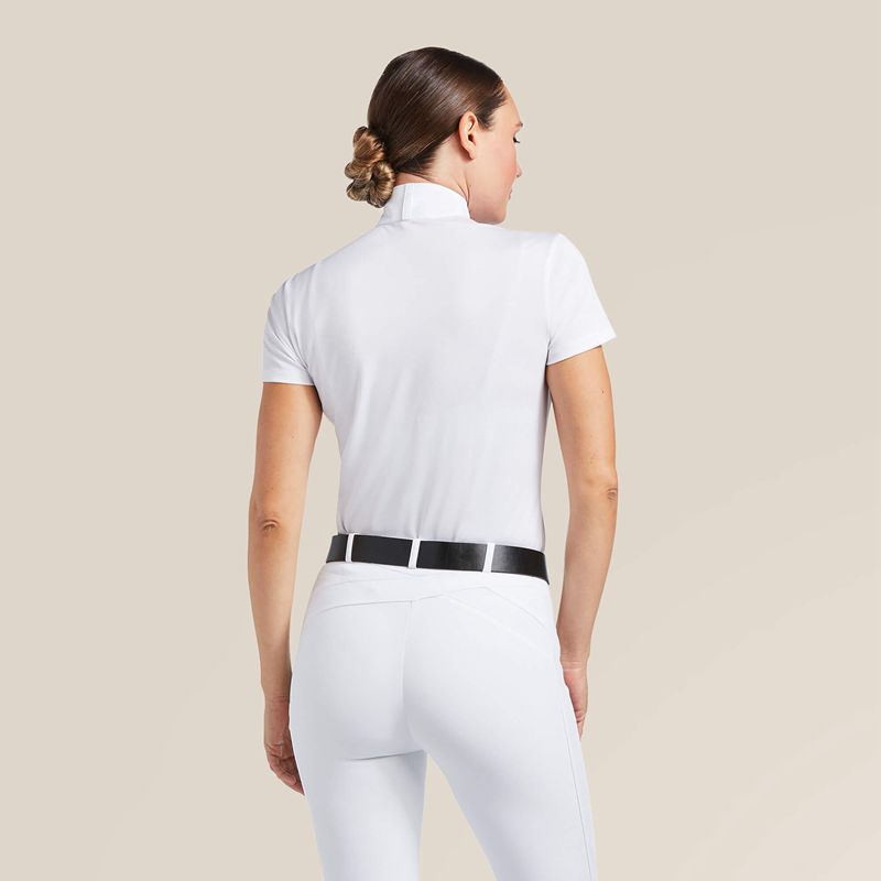 Ariat Aptos Show Shirt Blanche Femme | YHR-98694947