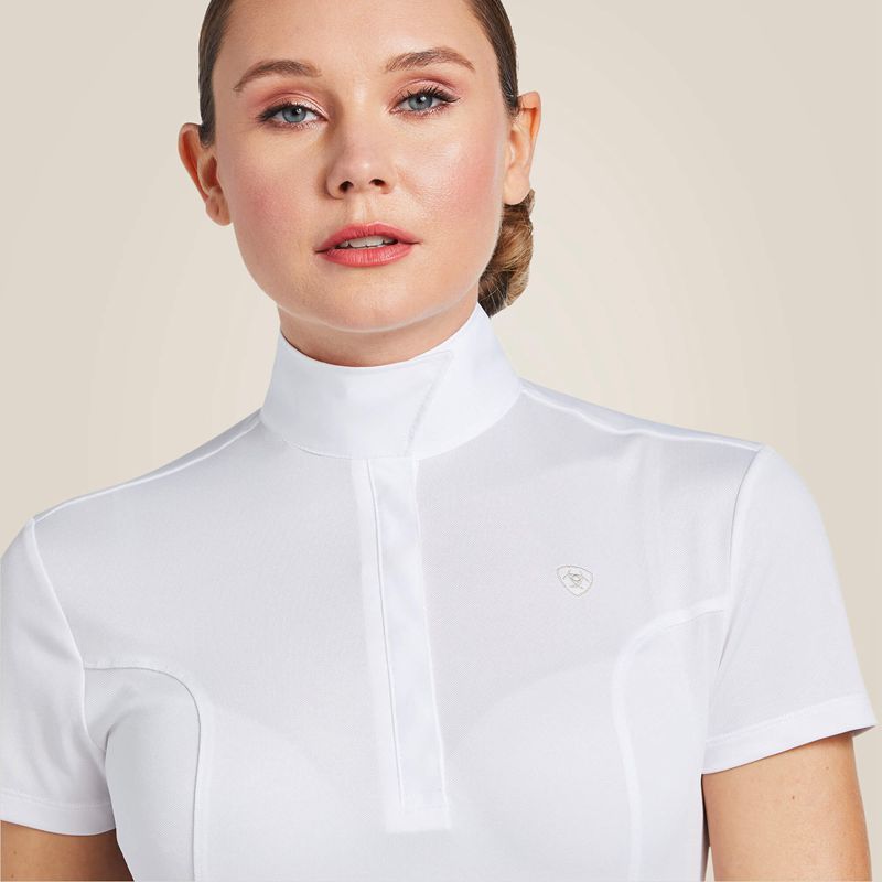 Ariat Aptos Show Shirt Blanche Femme | YHR-98694947