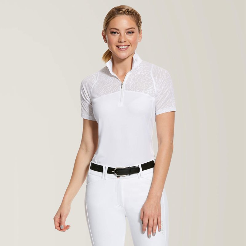 Ariat Airway Show Shirt Blanche Femme | UFD-40391994