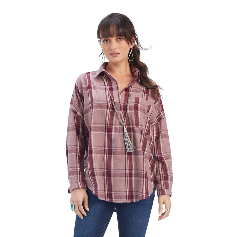 Ariat Wild West Tunic Wild West Plaid Femme | DNH-04383601