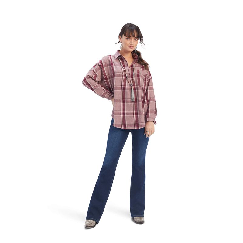 Ariat Wild West Tunic Wild West Plaid Femme | DNH-04383601