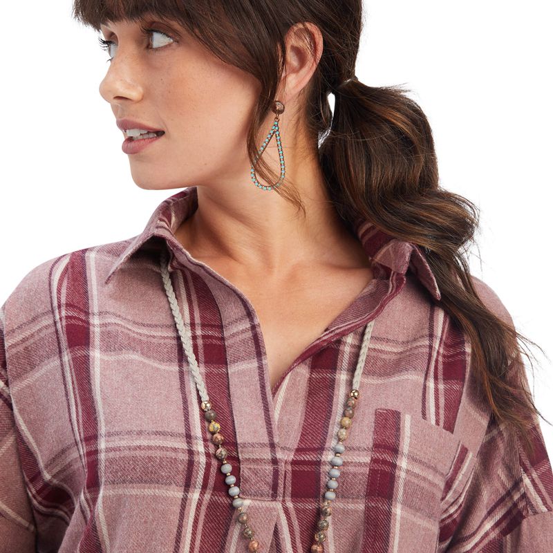 Ariat Wild West Tunic Wild West Plaid Femme | DNH-04383601