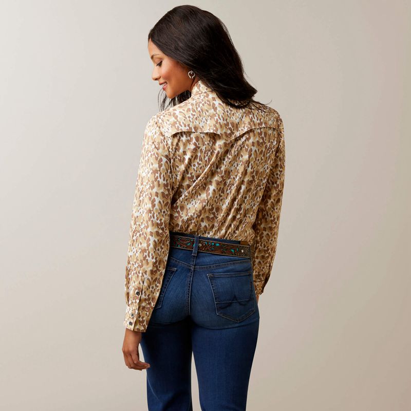 Ariat Western Venttek Stretch Shirt Leopard Femme | FKK-41265481