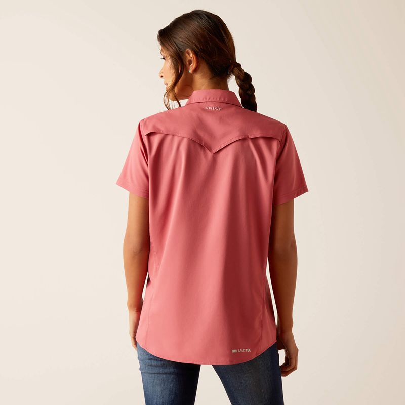 Ariat Western Venttek Shirt Rose Femme | MQV-83993677