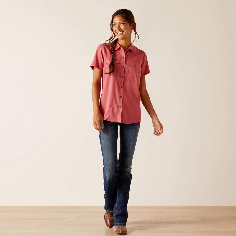 Ariat Western Venttek Shirt Rose Femme | MQV-83993677