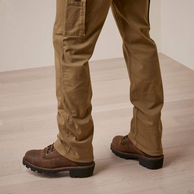 Ariat Rebar M4 Relaxed Made Tough Cargo Straight Pant Kaki Homme | WBU-60760052