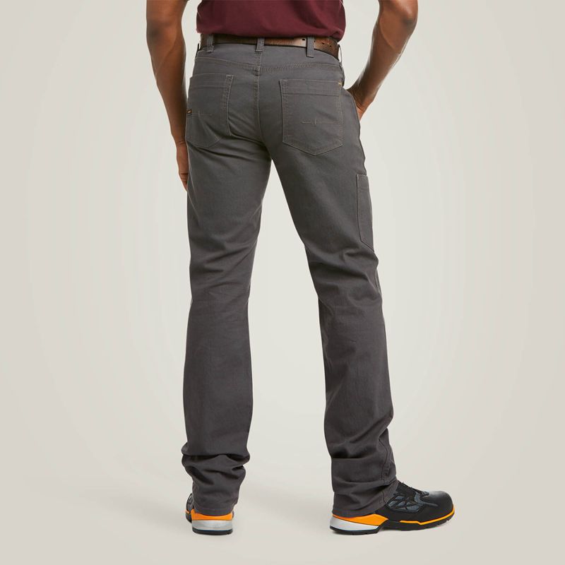 Ariat Rebar M4 Low Rise Durastretch Made Tough Stackable Straight Leg Pant Rebar Gray Homme | GHB-30608808