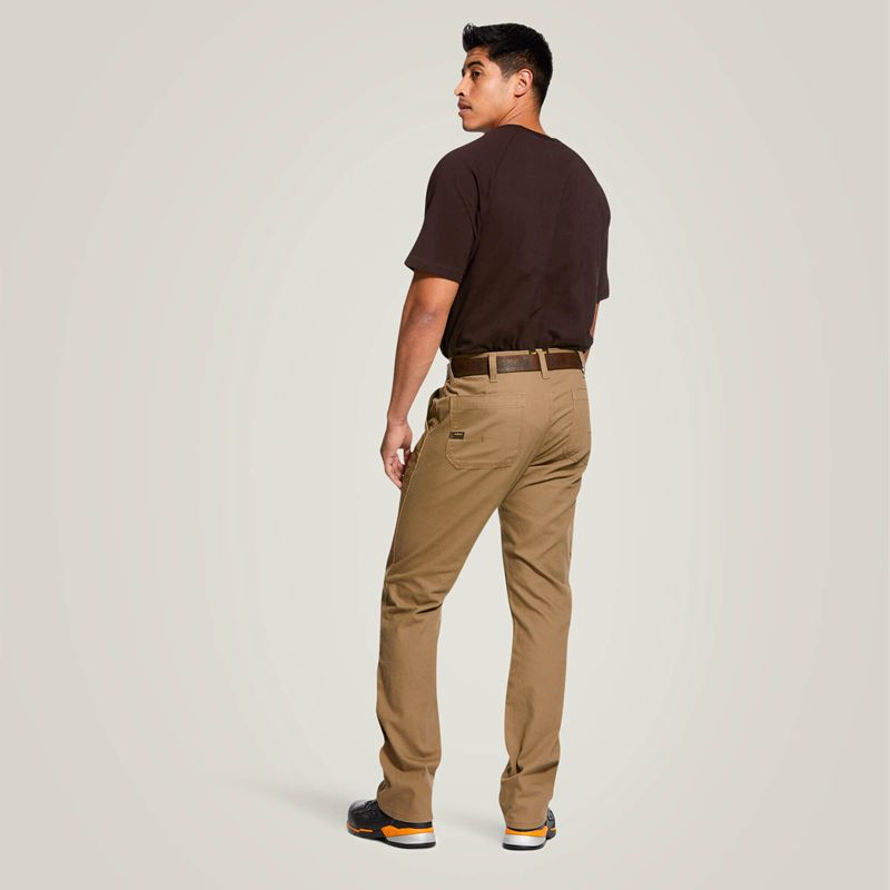 Ariat Rebar M4 Low Rise Durastretch Made Tough Double Front Stackable Straight Leg Pant Kaki Homme | KHT-50378824