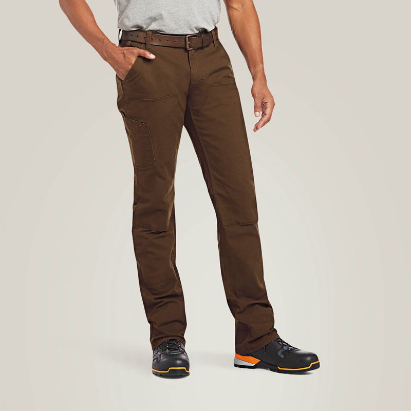 Ariat Rebar M4 Low Rise Durastretch Made Tough Double Front Stackable Straight Leg Pant Wren Homme | FCU-56886696