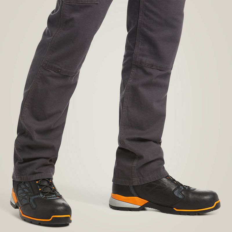 Ariat Rebar M4 Low Rise Durastretch Made Tough Double Front Stackable Straight Leg Pant Grise Homme | DZH-01760766