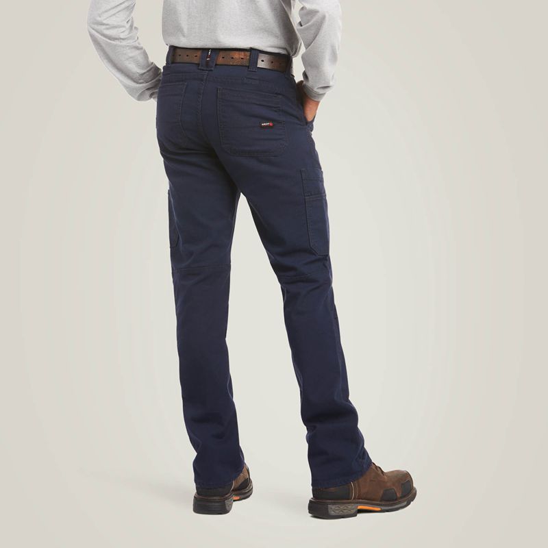 Ariat Fr M5 Stretch Duralight Canvas Stackable Straight Leg Pant Bleu Marine Homme | YSA-38319614