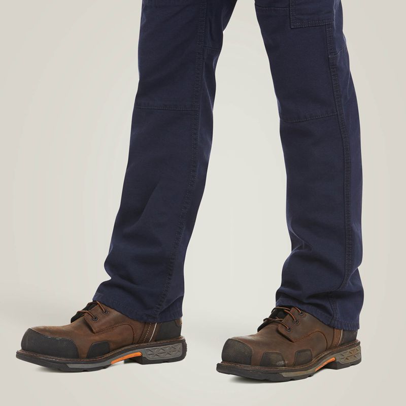 Ariat Fr M5 Stretch Duralight Canvas Stackable Straight Leg Pant Bleu Marine Homme | YSA-38319614