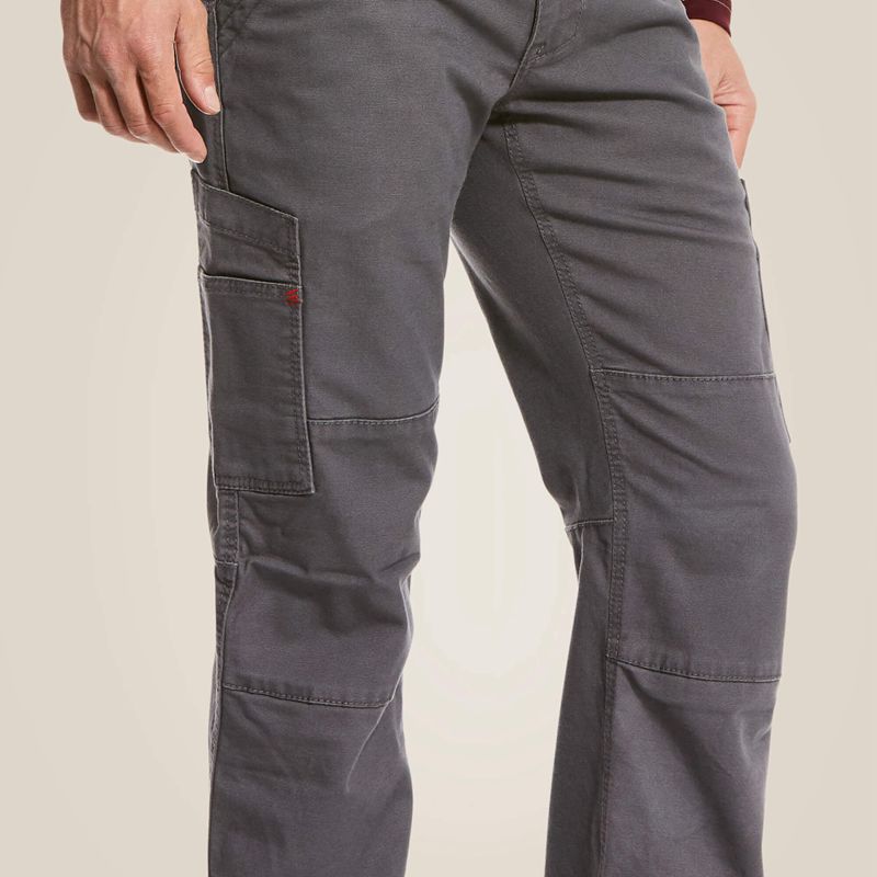 Ariat Fr M5 Stretch Duralight Canvas Stackable Straight Leg Pant Iron Gray Homme | PQA-09288231