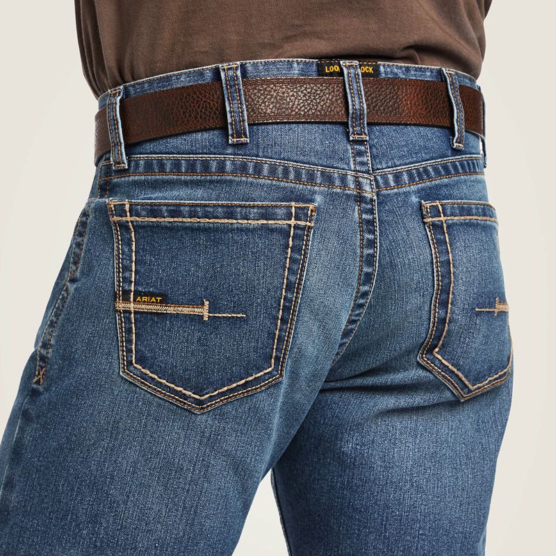 Ariat Rebar M7 Durastretch Edge Stackable Straight Leg Jean Rico Homme | TYS-55512224