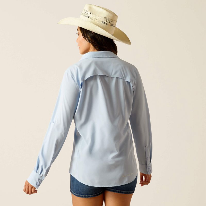 Ariat Venttek Stretch Shirt Bleu Femme | CJZ-58610458