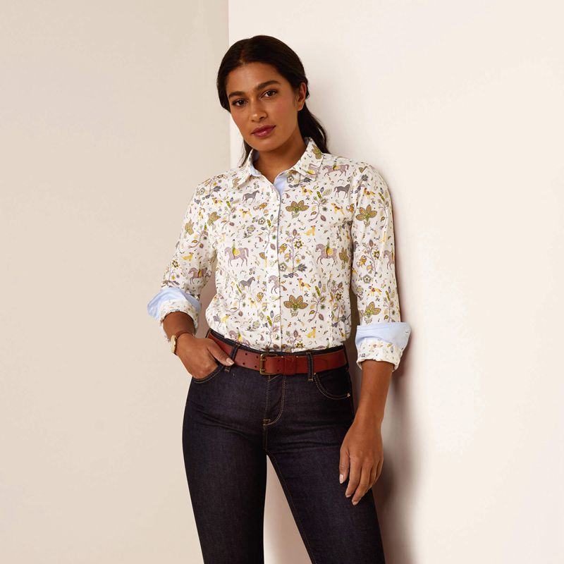 Ariat Tomales Shirt Folkore Print Femme | IRZ-35681595