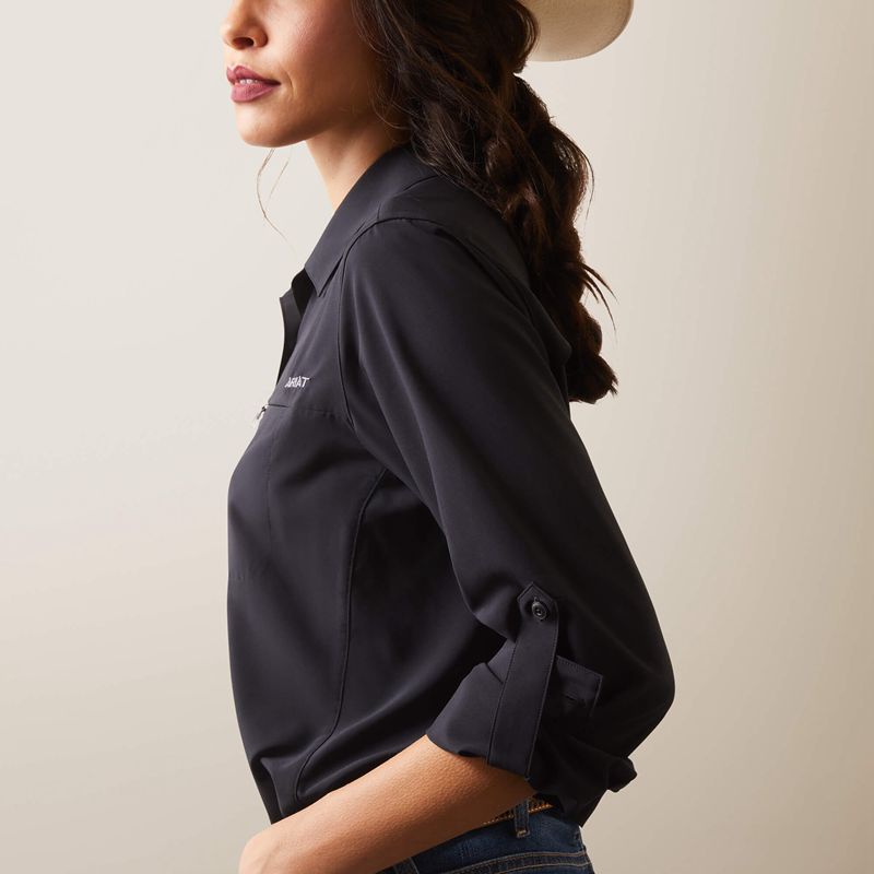 Ariat Venttek Stretch Shirt Noir Femme | VDI-21051879