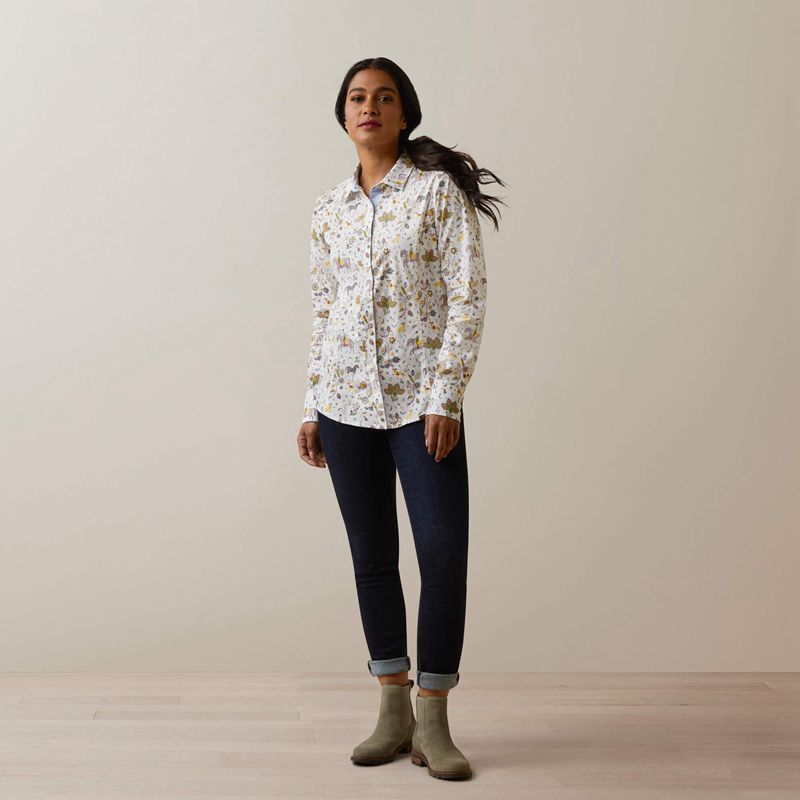 Ariat Tomales Shirt Folkore Print Femme | IRZ-35681595