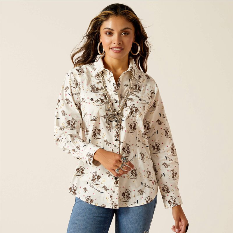 Ariat Thrills N Spills Shirt Thrilling Print Femme | YSR-43978945