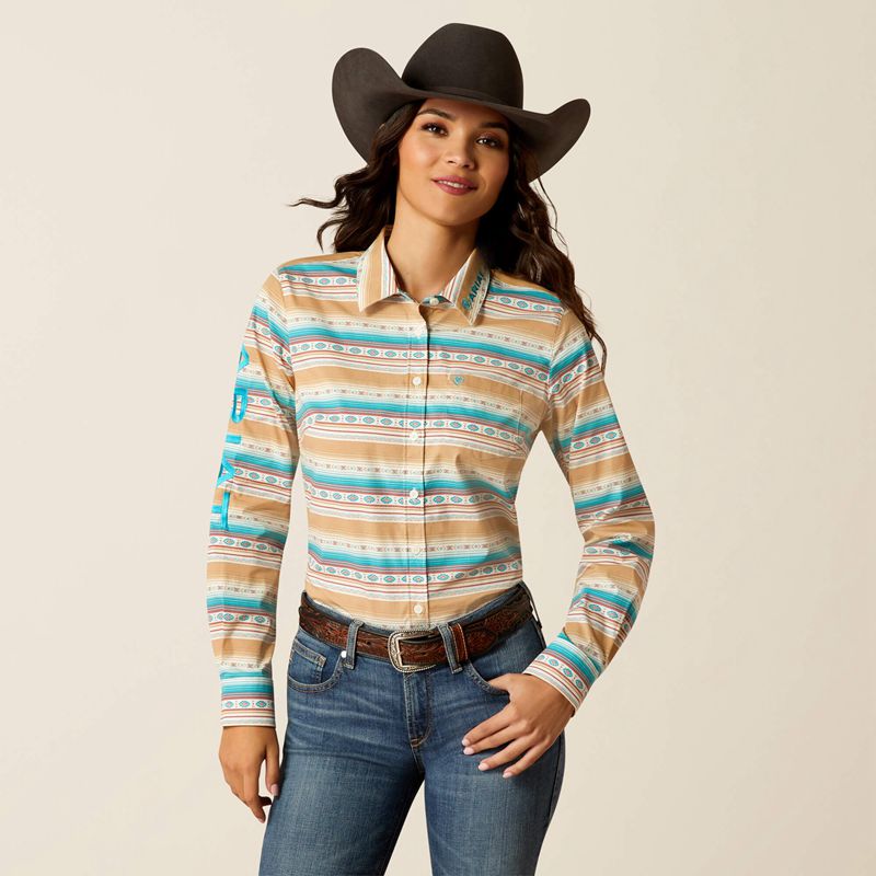 Ariat Team Kirby Stretch Shirt Fallon Serape Print Femme | DRU-71865191