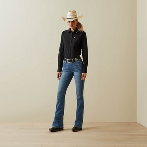 Ariat Team Kirby Stretch Shirt Noir Argent Femme | PJN-30558510