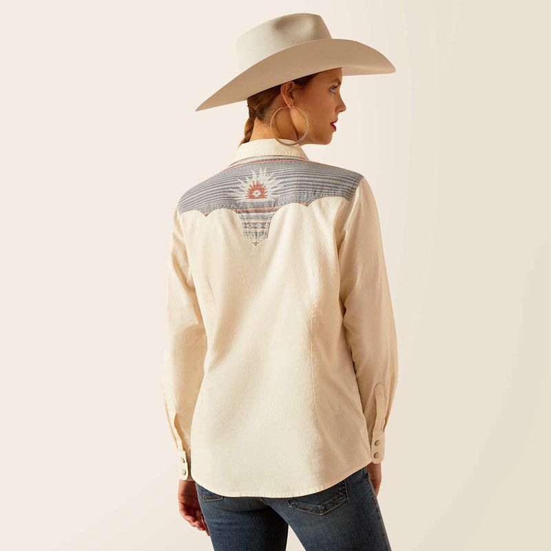 Ariat Sendero Serape Shirt Serape/Turtledove Femme | QTY-76497197