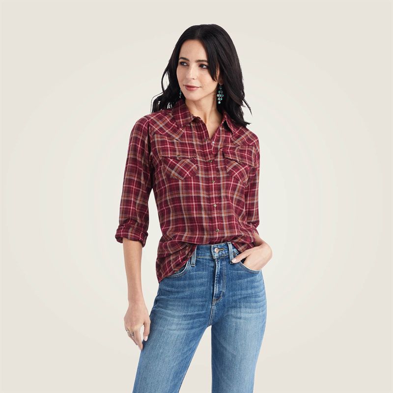 Ariat Real Trail Blaze Shirt Trailblaze Plaid Femme | TWY-20709486