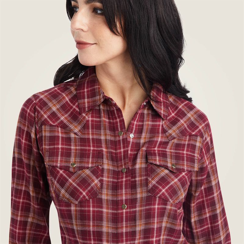 Ariat Real Trail Blaze Shirt Trailblaze Plaid Femme | TWY-20709486