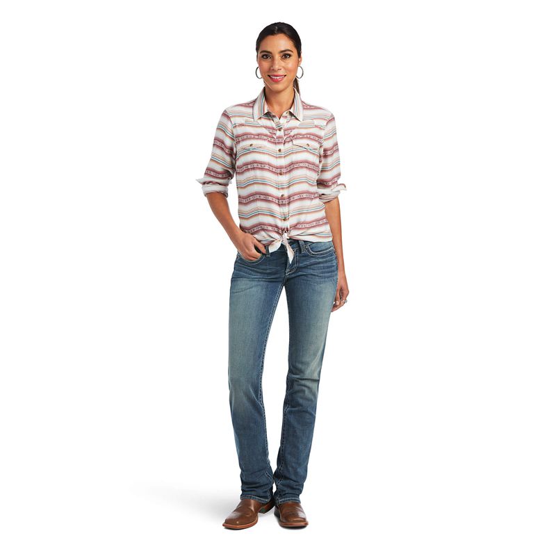 Ariat Real Rosewood Shirt Rosewood Jacquard Femme | MZU-20787043