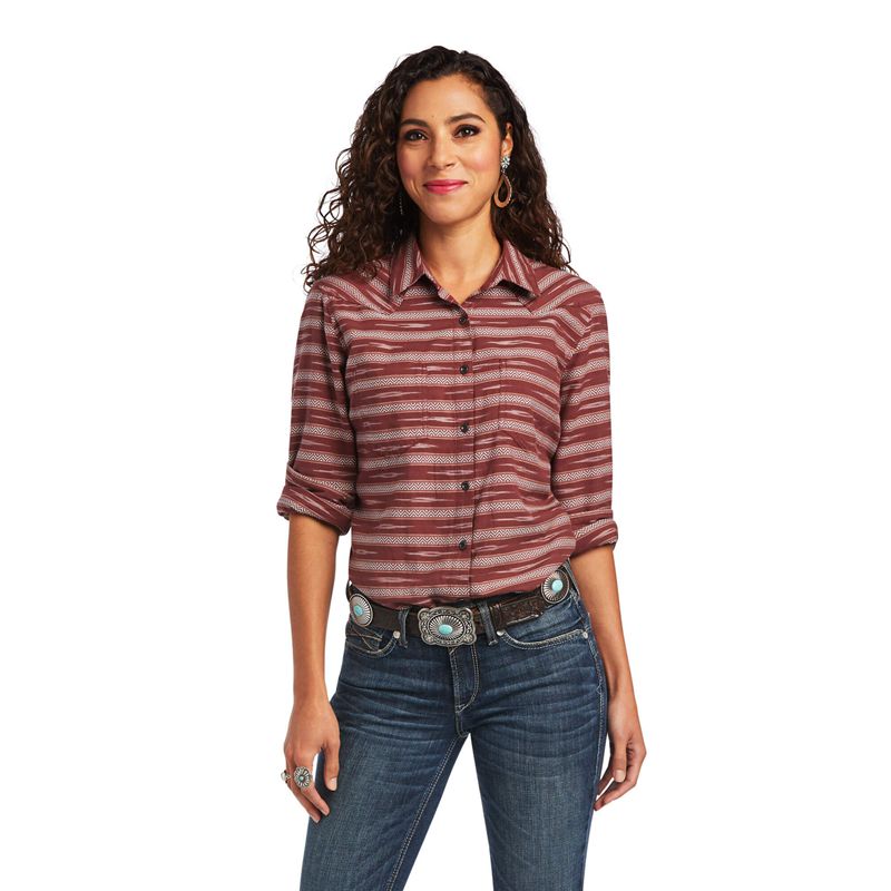 Ariat Real Billie Jean Shirt Ikat Jacquard Femme | KHI-76766612