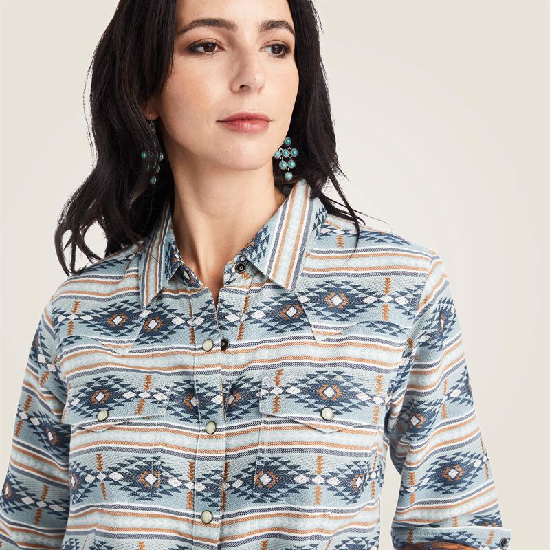 Ariat Real Creekside Shirt Creekside Jacquard Femme | WGN-32910186