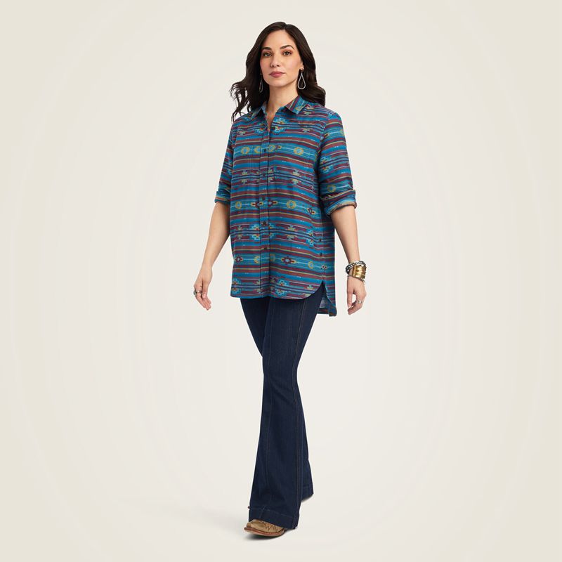 Ariat Real Billie Rae Shirt Celestial Southwest Jacquard Femme | GJV-40445664