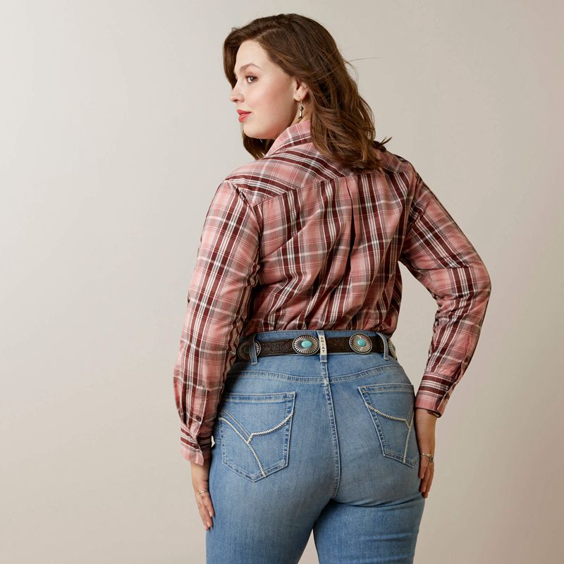 Ariat Real Billie Rae Shirt Saguaro Plaid Femme | HEC-41109288