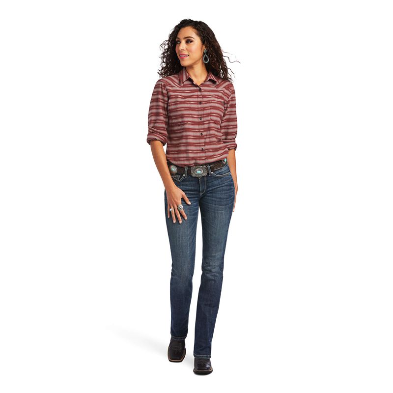 Ariat Real Billie Jean Shirt Ikat Jacquard Femme | KHI-76766612