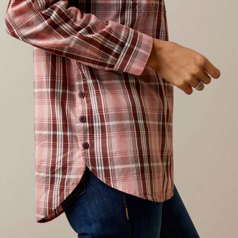 Ariat Real Billie Rae Shirt Saguaro Plaid Femme | HEC-41109288