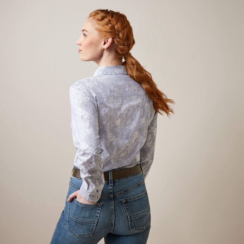 Ariat Muir Blouse Bleu Femme | OPG-29300264