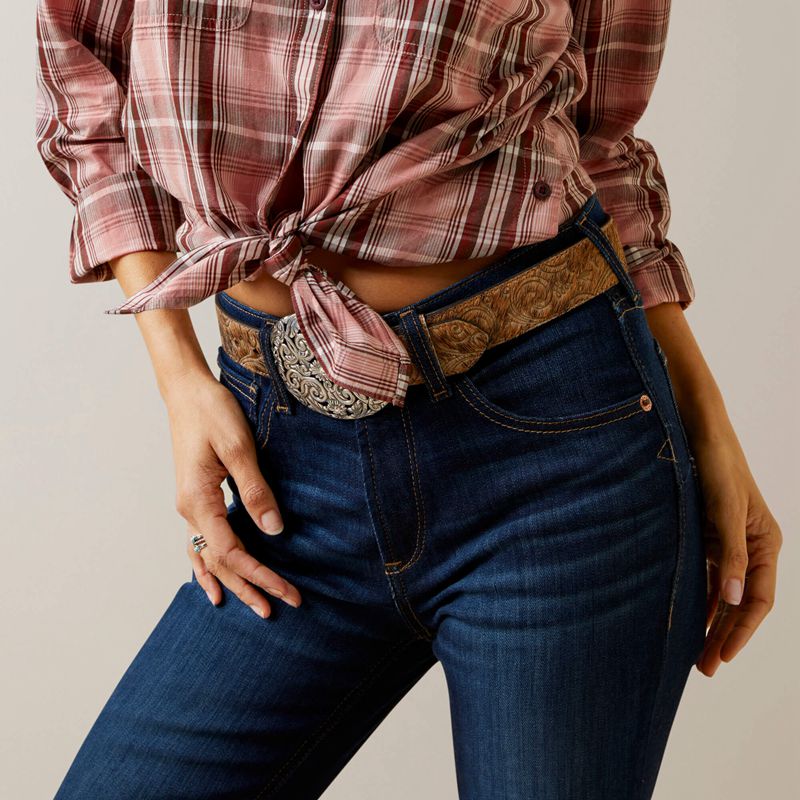 Ariat Real Billie Rae Shirt Saguaro Plaid Femme | HEC-41109288