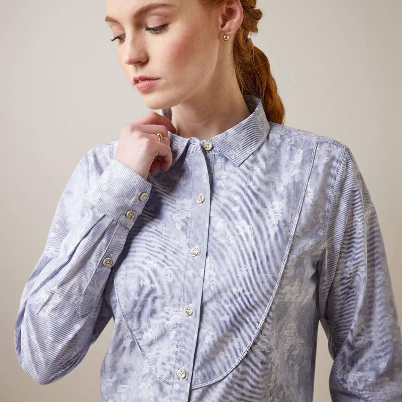 Ariat Muir Blouse Bleu Femme | OPG-29300264