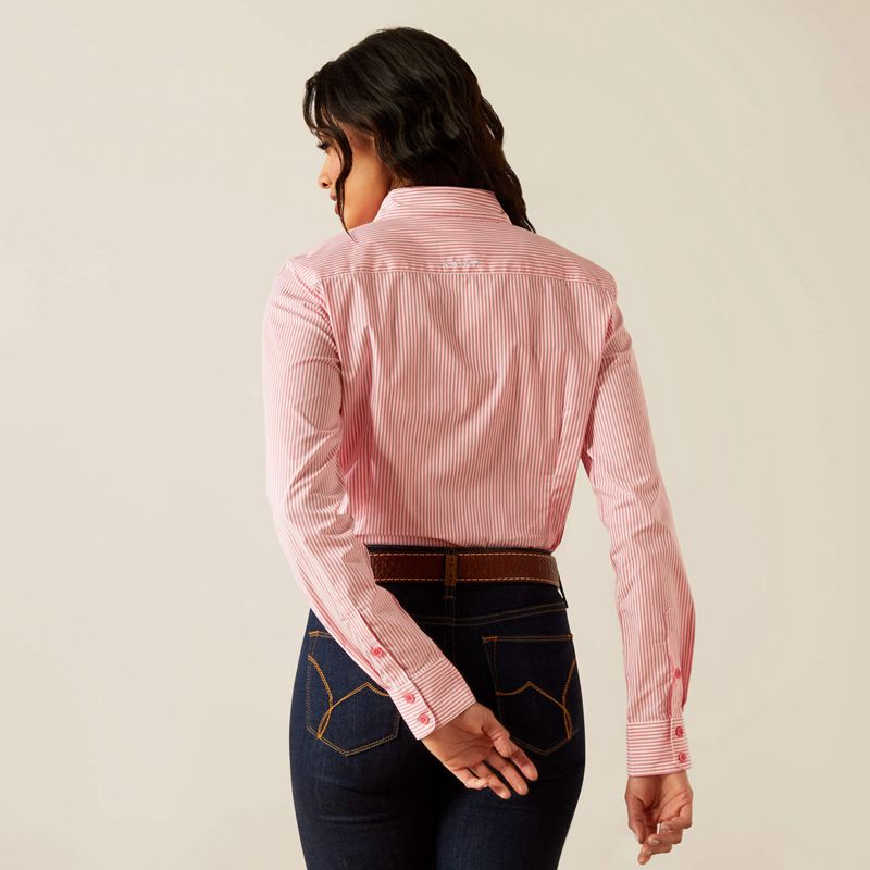 Ariat Kirby Stretch Shirt Rose Femme | KKV-37003163