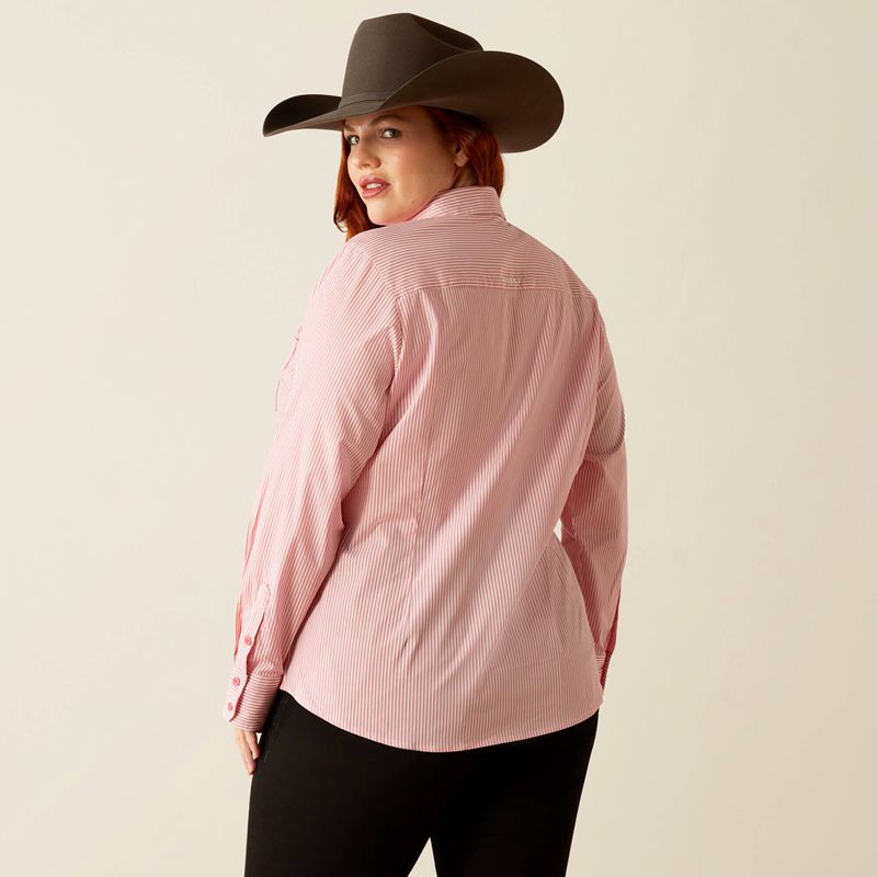 Ariat Kirby Stretch Shirt Rose Femme | KKV-37003163