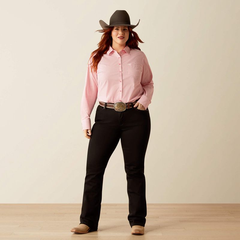 Ariat Kirby Stretch Shirt Rose Femme | KKV-37003163