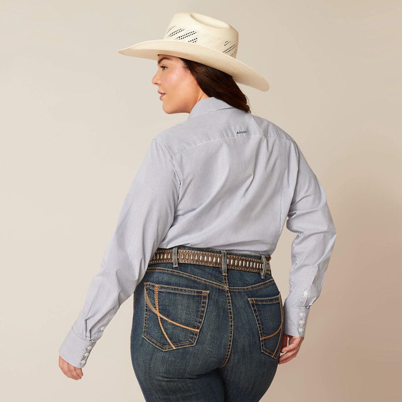 Ariat Kirby Stretch Shirt Bleu Femme | RAD-52030495