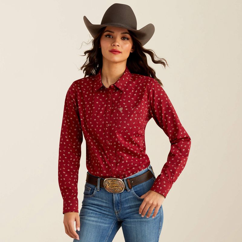 Ariat Kirby Stretch Shirt Cattle Brand Femme | VKF-29216836