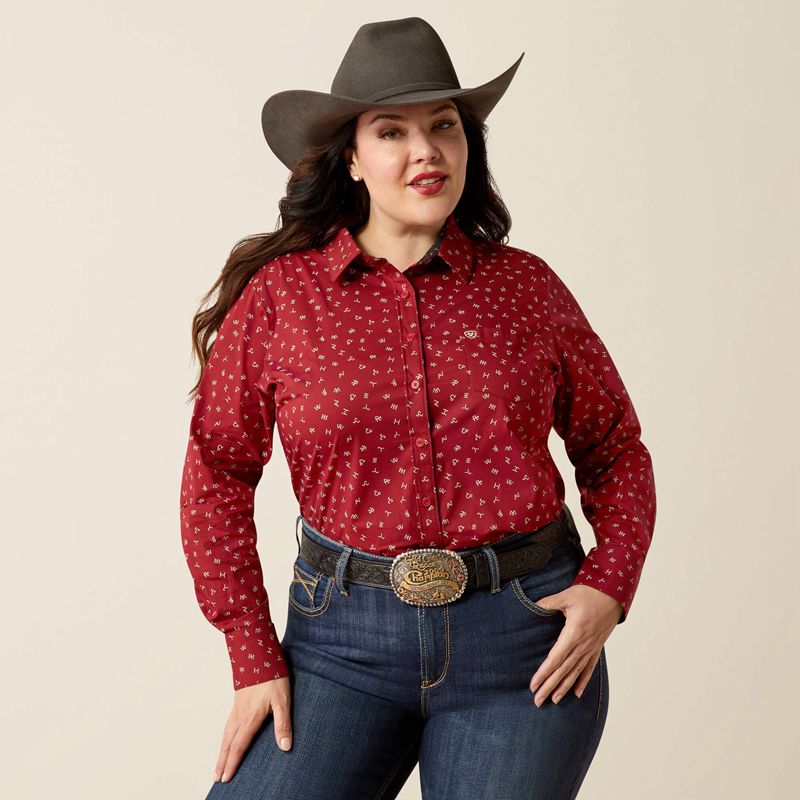 Ariat Kirby Stretch Shirt Cattle Brand Femme | VKF-29216836