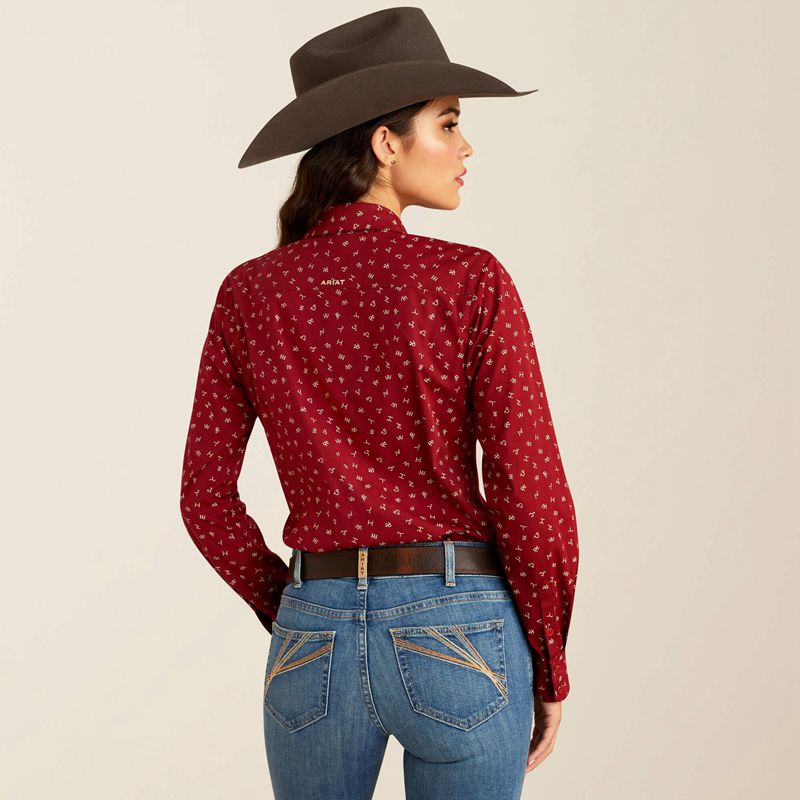 Ariat Kirby Stretch Shirt Cattle Brand Femme | VKF-29216836