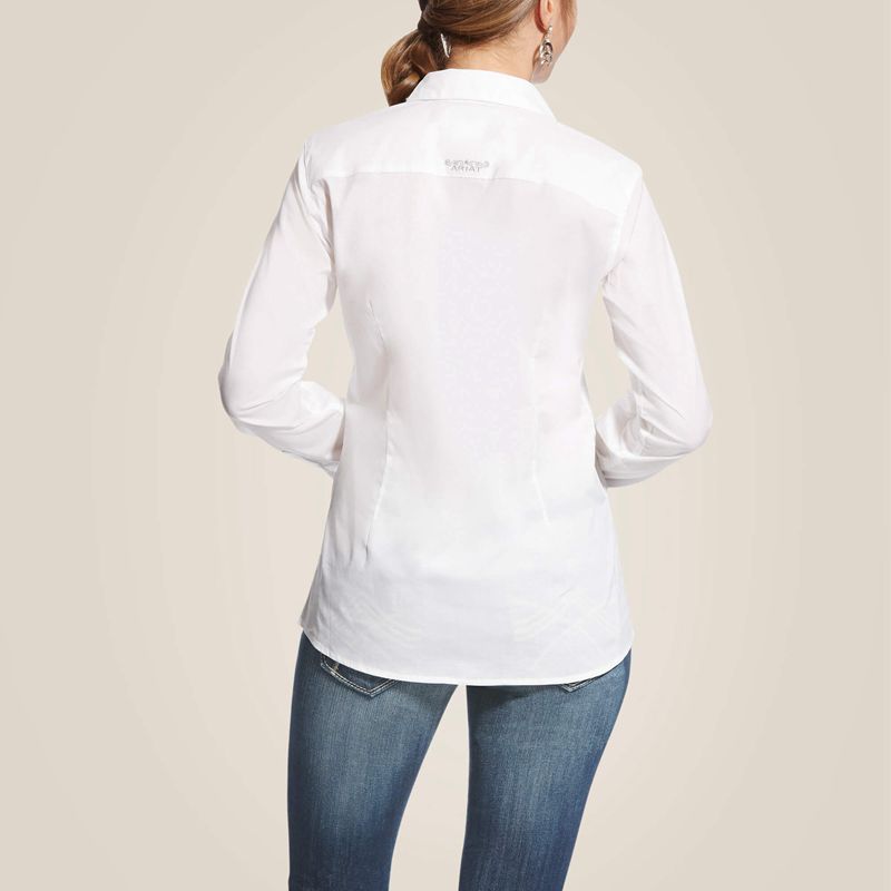 Ariat Kirby Stretch Shirt Blanche Femme | SES-79792104