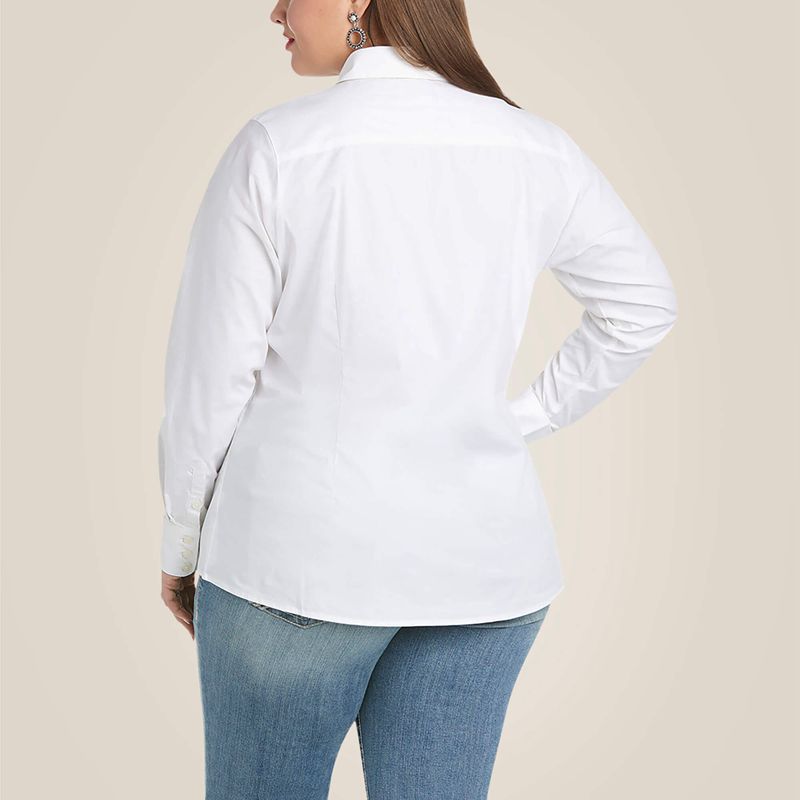 Ariat Kirby Stretch Shirt Blanche Femme | SES-79792104