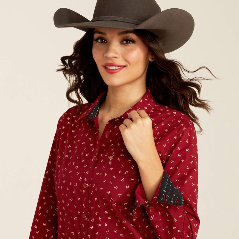 Ariat Kirby Stretch Shirt Cattle Brand Femme | VKF-29216836