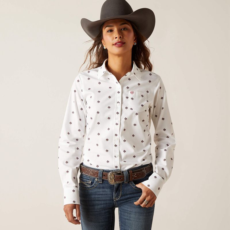 Ariat Kirby Stretch Shirt Thunderbird Print Femme | VQC-74216257